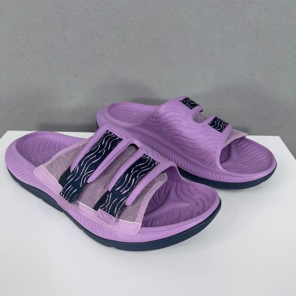 Hoka One One Other - Hoka Slides Mens 11 Purple Adjustable Straps Recovery Comfort Athleisure
